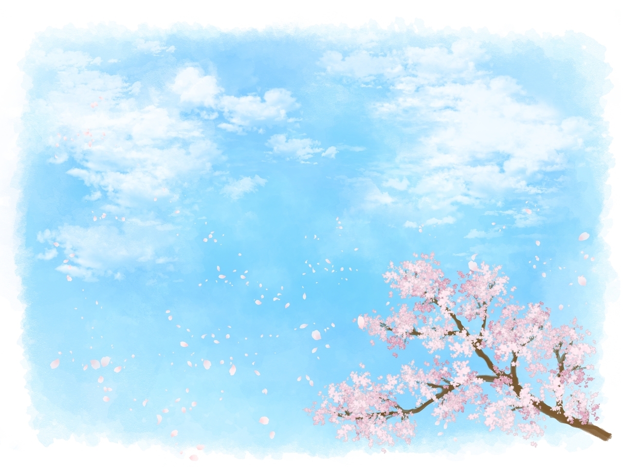 春風のイラスト